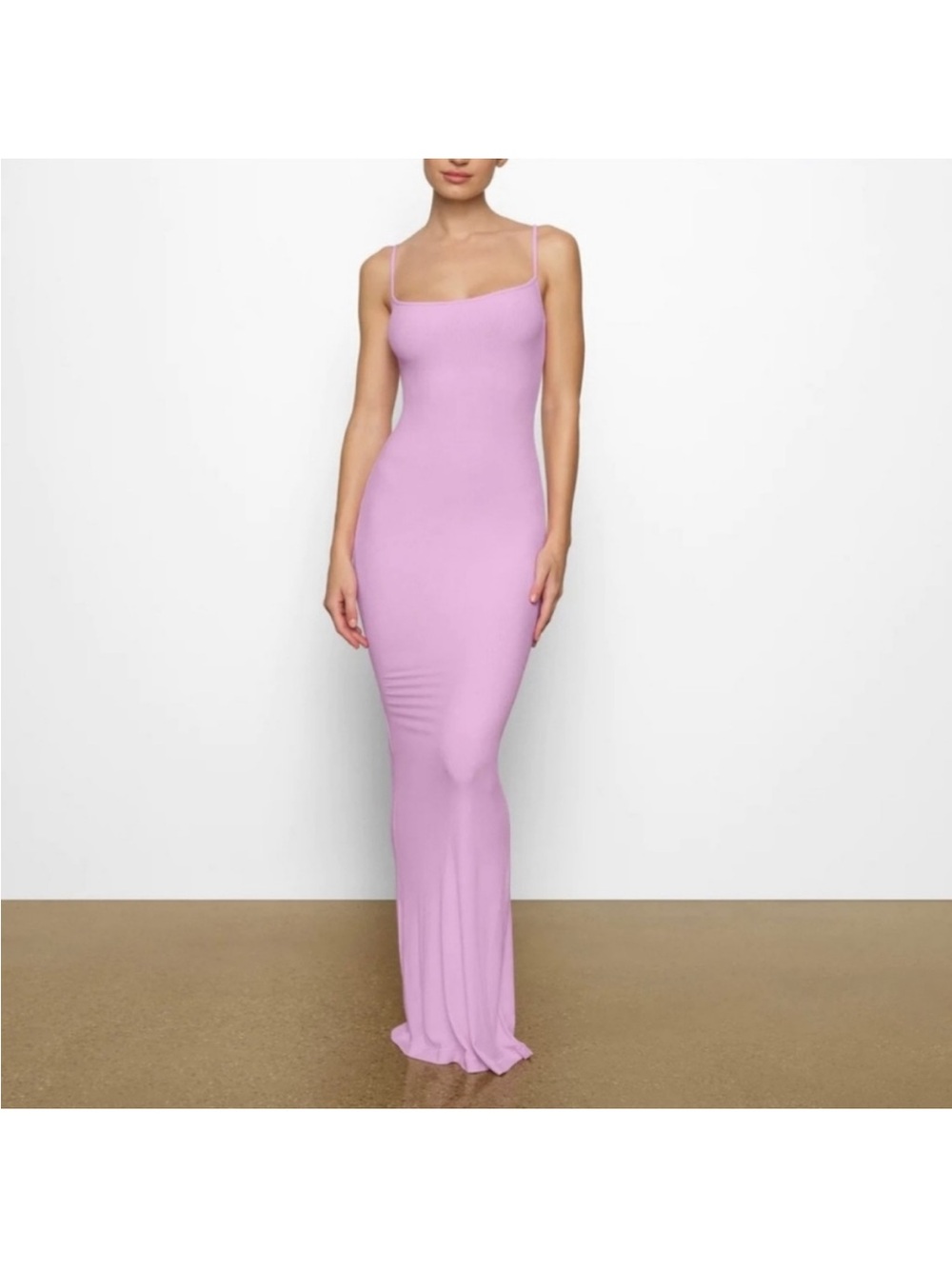 SKIMS Soft Lounge Long Slip Maxi Dress Pink Petal size S